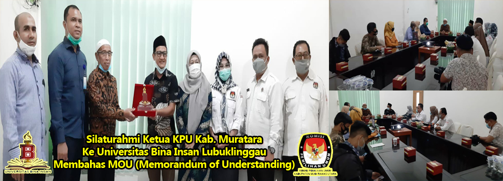 Silaturahmi Ketua KPU Kab. Muratara  Ke Universitas Bina Insan Lubuklinggau Membahas MOU (Memorandum of Understanding)